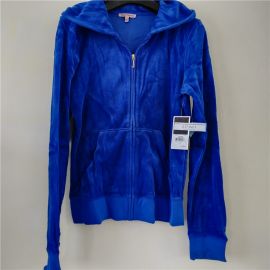 Juicy Couture Women's Ornate JC Hoodie Blue Ribbon M JG009435-400