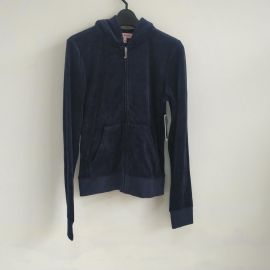 JUICY COUTURE DESTINATIONS HAWAII PASSION BLUE VELOUR JACKET HOODIE M JGO07827-400