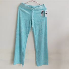 Juicy Couture Women's Royal Paisley Velour Pant Aqua Sky S JG001282-430 