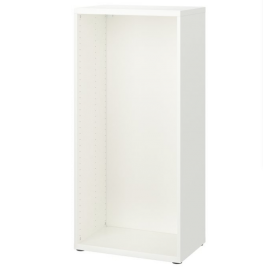 IKEA BESTA white Storage Frame 402.458.40 white with 2pcs IKEA LAPPVIKEN white front Door 502.916.76