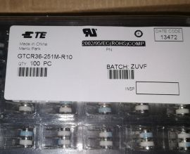 TE Circuit Protection Gas Discharge Tubes GTCR36-251M-R10