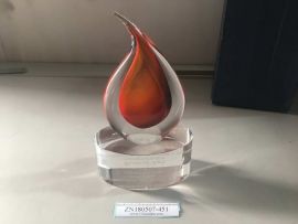 Crystal Ornament -- Avery Dennison 2014 Leadership Excellence SUSTAINABILITY Award