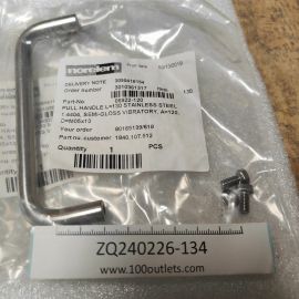 norelem PULL HANDLE L=130 STAINLESS STEEL 1.4404, SEMI-GLOSS VIBRATORY, A=120 06927 130SD=M05×10